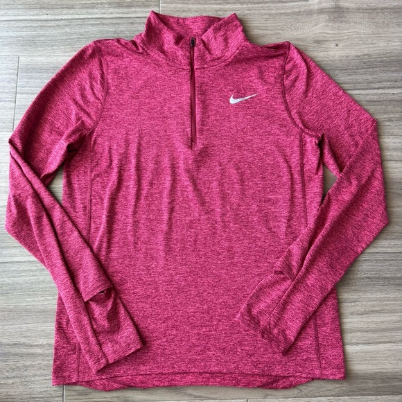 NWOT Nike Running Red Long Sleeve Half Zip Jacket Size Small - Picture 2 of 7
